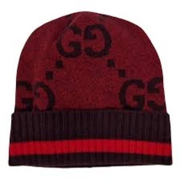 Gucci RED Cashmere beanie NWT Size Medium - Picture 1 of 6